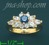 14K Gold Ladies' CZ Ring - Click Image to Close