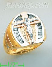 14K Gold Men's Ring - Click Image to Close