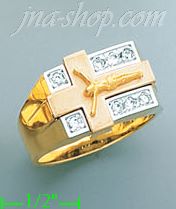 14K Gold Men's Ring - Click Image to Close