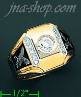 14K Gold Men's Ring - Click Image to Close