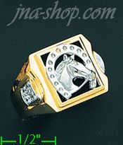 14K Gold Men's Ring - Click Image to Close