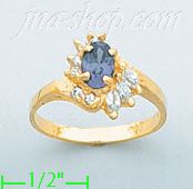 14K Gold Ladies' CZ Ring - Click Image to Close