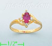 14K Gold Ladies' CZ Ring - Click Image to Close