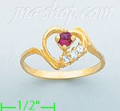 14K Gold Ladies' CZ Ring - Click Image to Close