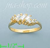 14K Gold Ladies' CZ Ring - Click Image to Close