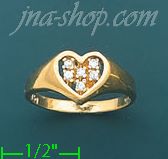 14K Gold Ladies' CZ Ring - Click Image to Close