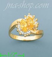 14K Gold Mother's CZ Ring - Click Image to Close