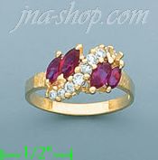 14K Gold Mother's CZ Ring - Click Image to Close