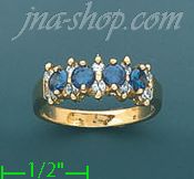 14K Gold Mother's CZ Ring - Click Image to Close