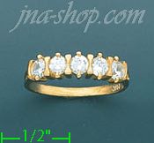 14K Gold Mother's CZ Ring - Click Image to Close