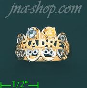 14K Gold Mother's CZ Ring - Click Image to Close