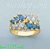 14K Gold Mother's CZ Ring - Click Image to Close