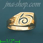 14K Gold 15 Dia-Cut Ring - Click Image to Close