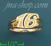 14K Gold 16 Dia-Cut Ring - Click Image to Close