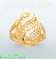 14K Gold Ladies' Dia-Cut Ring - Click Image to Close