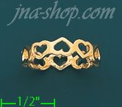 14K Gold Ladies' Dia-Cut Ring - Click Image to Close