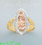 14K Gold 3Color Dia-Cut Ring - Click Image to Close