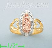 14K Gold 3Color Dia-Cut Ring - Click Image to Close