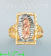 14K Gold 3Color Dia-Cut Ring - Click Image to Close