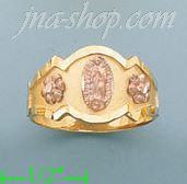 14K Gold 3Color Dia-Cut Ring - Click Image to Close