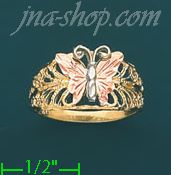 14K Gold 3Color Dia-Cut Ring - Click Image to Close