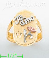 14K Gold 3Color Dia-Cut Ring - Click Image to Close