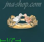 14K Gold 3Color Dia-Cut Ring - Click Image to Close