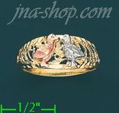 14K Gold 3Color Dia-Cut Ring - Click Image to Close