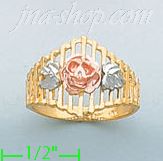 14K Gold 3Color Dia-Cut Ring - Click Image to Close