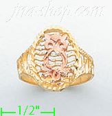 14K Gold 3Color Dia-Cut Ring - Click Image to Close