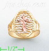 14K Gold 3Color Dia-Cut Ring - Click Image to Close