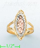 14K Gold 3Color Dia-Cut Ring - Click Image to Close