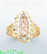 14K Gold 3Color Dia-Cut Ring - Click Image to Close