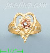 14K Gold 3Color Dia-Cut Ring - Click Image to Close