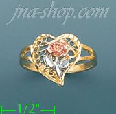 14K Gold 3Color Dia-Cut Ring - Click Image to Close