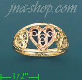 14K Gold 3Color Dia-Cut Ring - Click Image to Close