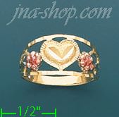 14K Gold 3Color Dia-Cut Ring - Click Image to Close