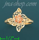 14K Gold 3Color Dia-Cut Ring - Click Image to Close