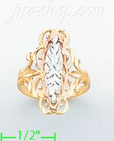 14K Gold 3Color Dia-Cut Ring - Click Image to Close