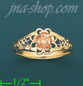 14K Gold 3Color Dia-Cut Ring - Click Image to Close