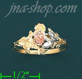 14K Gold 3Color Dia-Cut Ring - Click Image to Close