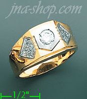 14K Gold Men's Ring - Click Image to Close