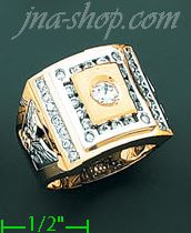 14K Gold Men's Ring - Click Image to Close