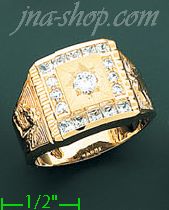 14K Gold Men's Ring - Click Image to Close