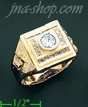 14K Gold Men's Ring - Click Image to Close