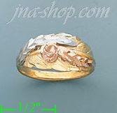 14K Gold 3Color Dia-Cut Ring - Click Image to Close