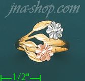 14K Gold 3Color Dia-Cut Ring - Click Image to Close