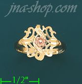 14K Gold 3Color Dia-Cut Ring - Click Image to Close