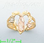 14K Gold 3Color Dia-Cut Ring - Click Image to Close