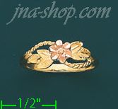 14K Gold 3Color Dia-Cut Ring - Click Image to Close